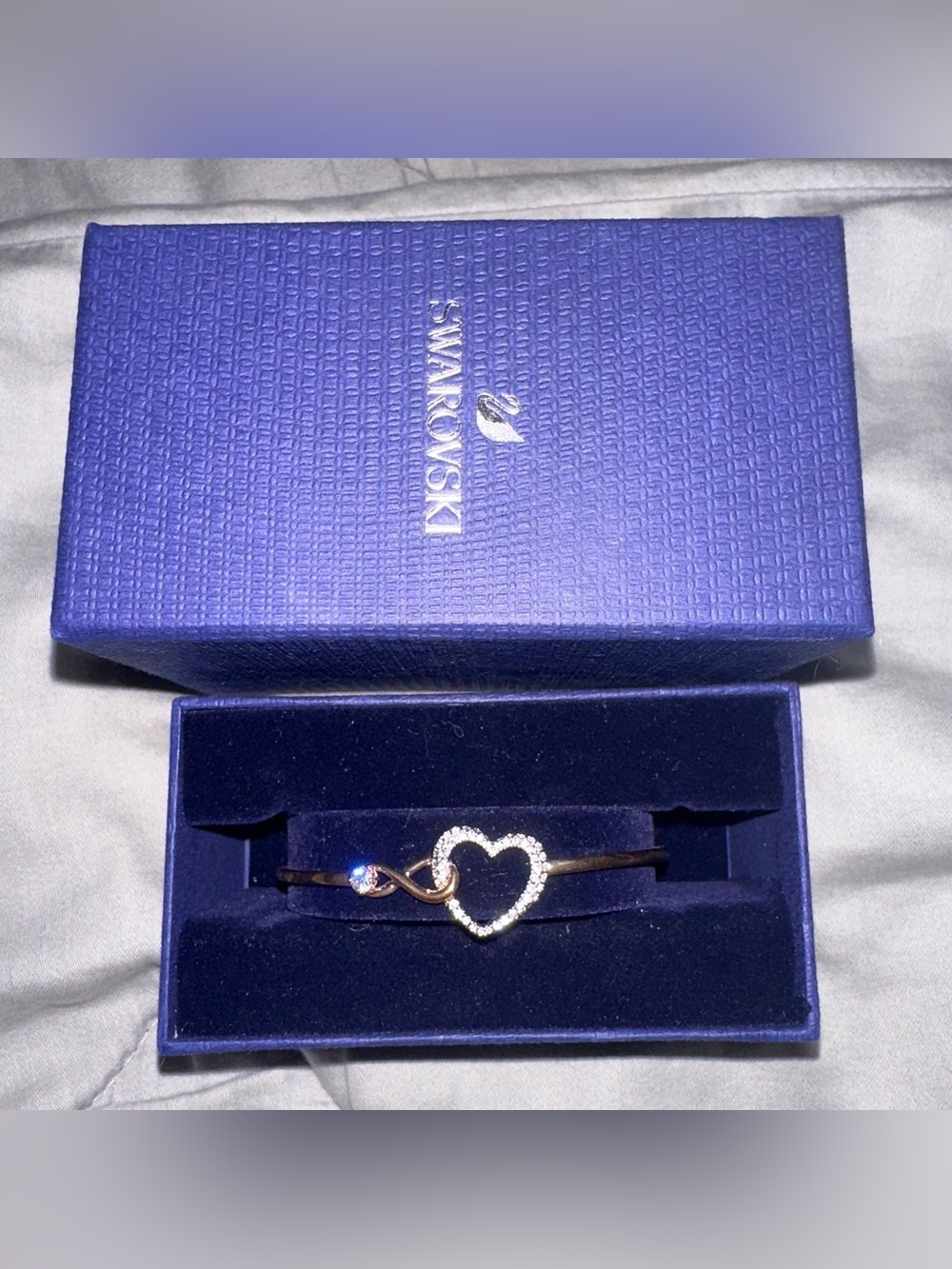 Swarovski Rose Gold Heart / Infinity Crystal Bracelet